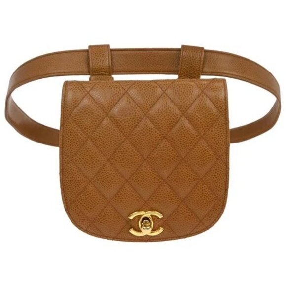 CHANEL Handbags - Chanel Brown Calfskin Waist Bum Bag #85/34 136082